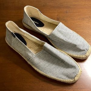 Soludos Original Stripe Espadrilles in Navy/White size 12